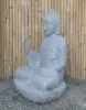  Product image 3 of the product “Seated Buddha made of Riverstone in Abhaya Position - gesture of fearlessness, H.100 cm, natural. ”